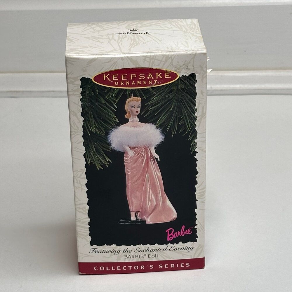 Vintage 1996 Enchanted Evening Barbie Doll   Holiday Christmas Ornament Box